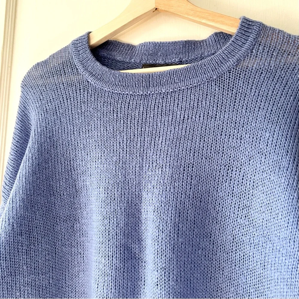 Wooden Ships Marina Slouchy Crew Knit Sweater‎ Blue Gentian XS/S